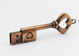 Metal Heart Key Shape USB Flash Disk