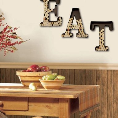 Metal Wine Cork Holder Hanging Letters