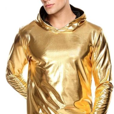 Metallic Shiny Hoodie