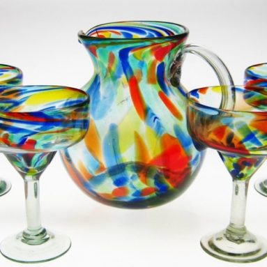 Mexican Margarita Glasses and Pitcher