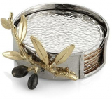 Michael Aram Olive Branch Gold Coaster Set