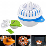 Microwave Potato Chips Maker DIY Apple Fruit Slicer Complete Set Tray