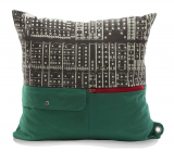 Mimish Storage Pockets and Exposed Zipper Naturalist Pillow