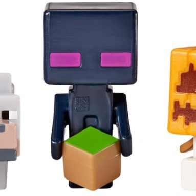 Minecraft Collectible Figures Wolf, Enderman & Snow Golem