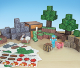 Minecraft Papercraft Overworld Deluxe Set