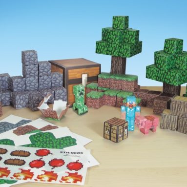 Minecraft Papercraft Overworld Deluxe Set
