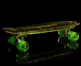 Mini Retro Cruiser Skateboard – Blue Glow in the Dark