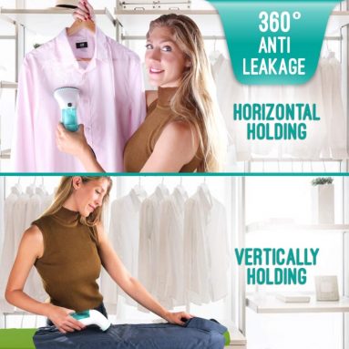 Mini Travel Garment Steamer – Portable Handheld Steamer Disinfects, Releases Wrinkles, and Refreshes On The Go