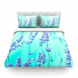 “Mint Lavender” Teal Purple Cotton Duvet Cover