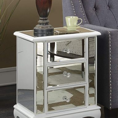 Mirrored End Table