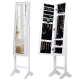 Mirrored Jewelry Cabinet Armoire