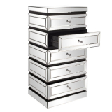 Mirrored Tower with Drawers