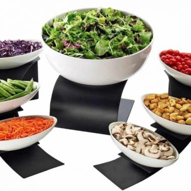 Mix and Match Bowl Display Stand Set Black