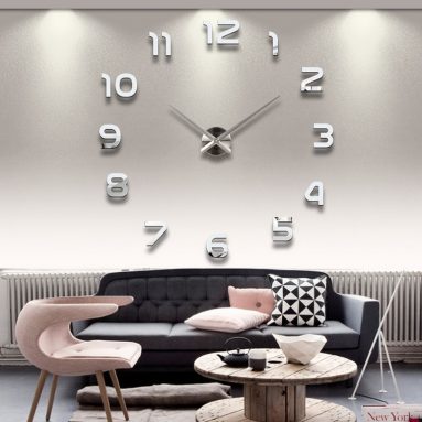 Modern 3D Frameless Large Wall Clock