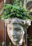 Modern Artisans Vintage Goddess Garden Bust Wall-Mounted Head Planter