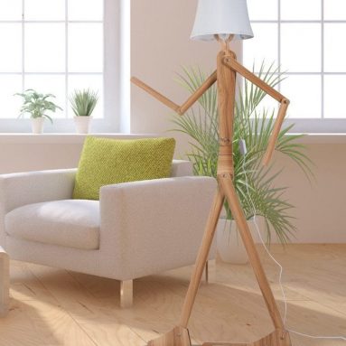 Modern Contemporary Decorative Wooden Floor Lamp Light
