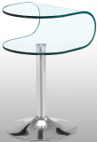 Modern Curved Glass End Table