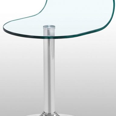 Modern Curved Glass End Table