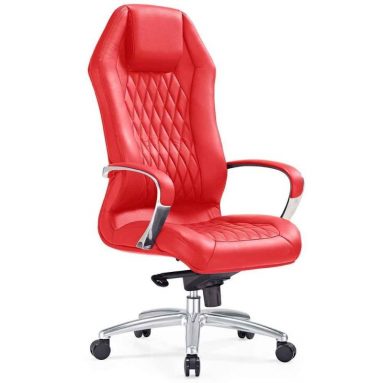 Modern Ergonomic Sterling Leather Executive Chair