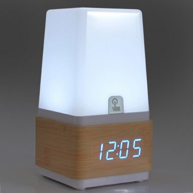 Modern Mini Wooden Clap-on Sound Touch Activated Multifunction Desk Table Lamp