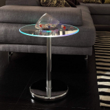 Modern Style LED Accent Tempered Glass Table