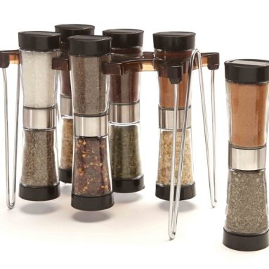6-Piece Hourglass Spice Rack Set