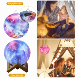 3D Starry Moon Night Light Lamp