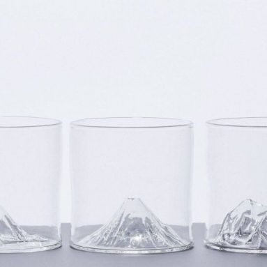 Mountain Topography Inspired Whiskey Glasses