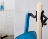 Mr. Brooman White Dustpan Holder and Broom Hanger