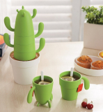 Mug and Spoon Set of 4 Cactus Shape