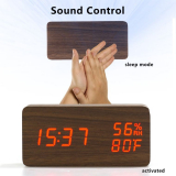 Multi-Function Voice Control LED Digital Alarm