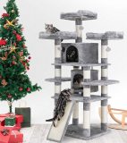 Multi-Level Cat Tree with Sisal-Covered Scratcher Slope