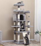 Multi-Level Cat Tree with Sisal-Covered Scratcher Slope