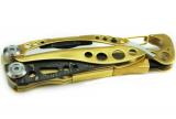 Multi-Tool 24k Gold Finish with a Damascus Steel Blade