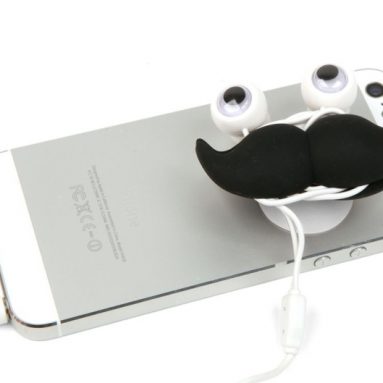 Mustache Earbuds, Stand and Cord Wrap