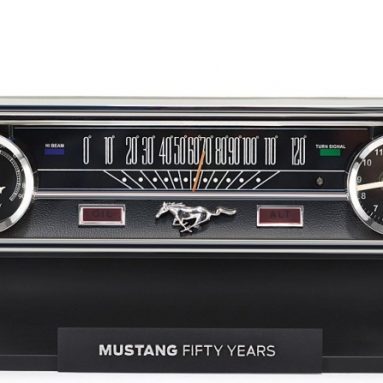 Mustang 50th Anniversary Desktop Sound Clock Thermometer