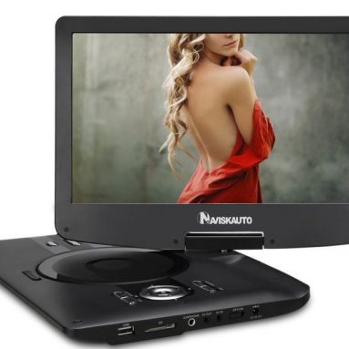 NAVISKAUTO 12.5 Inch HD Portable DVDCD Player USBSD Reader