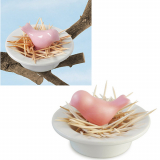 Birds nest toothpick holder