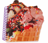 ICE CREAM SUNDAE SHAPED & SCENTED NOTEBOOK