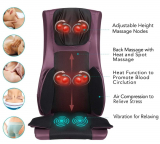 Naipo Back and Neck Massager Shiatsu Massage Chair Seat Cushion Pad