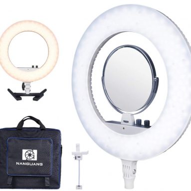 Dimmable Adjustable Bicolor LED Ring Light Desktop Kit