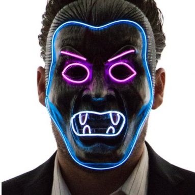 Neon Nightlife Men’s Light Up Angry Man Mask