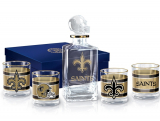 New Orleans Saints Decanter and Glasses Barware Gift Set