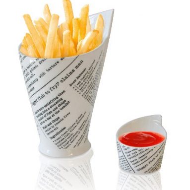 Newsprint French Fries & Sauce Cups