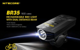 Nitecore BR35 1800 Lumen Dual Beam OLED Display Rechargeable Bicycle Headlight with Remote Control