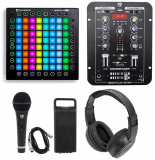 Novation Launchpad Pro USB MIDI RGB 64-Pad DJ Controller+Mixer+Headphones+Mic