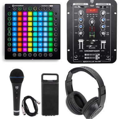 Novation Launchpad Pro USB MIDI RGB 64-Pad DJ Controller+Mixer+Headphones+Mic