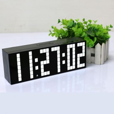 Numbers Digital LED Snooze Wall Desk Alarm Clock with Remote Controller