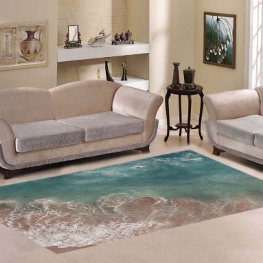 Ocean Wave Area Rug Carpet