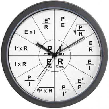 Ohm’s Law Wall Clock